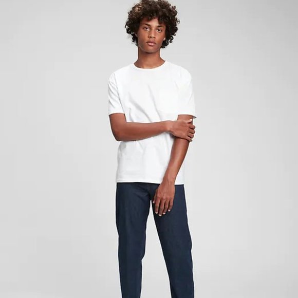 GAP Teen Relaxed Tapered Dark Wash Jeans Size 14 - Picture 1 of 11